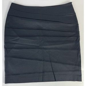 Mossimo Women’s Stretch Black Horizontal Pleated Skirt Size 8